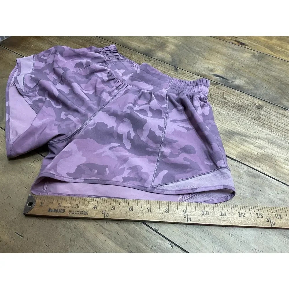 Lululemon Hotty Hot Shorts Pink Camo 4”Lined Size 4